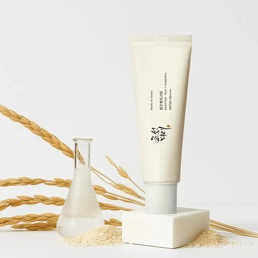 Beauty of Joseon Rice Sunscreen SPF50+ PA++++ - Lightweight Korean Sun Protection, Hydrating, No White Cast, Calming, Antioxidant, 50Ml, Suitable for Multiple Skin Types, Silky Texture, Niacinamide & Probiotics, Smooth
